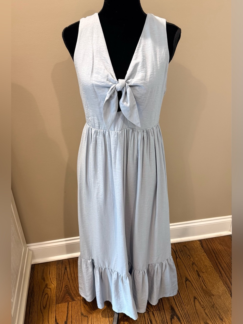 Women’s SUGARLIPS Light blue tiered maxi dress- Size Medium